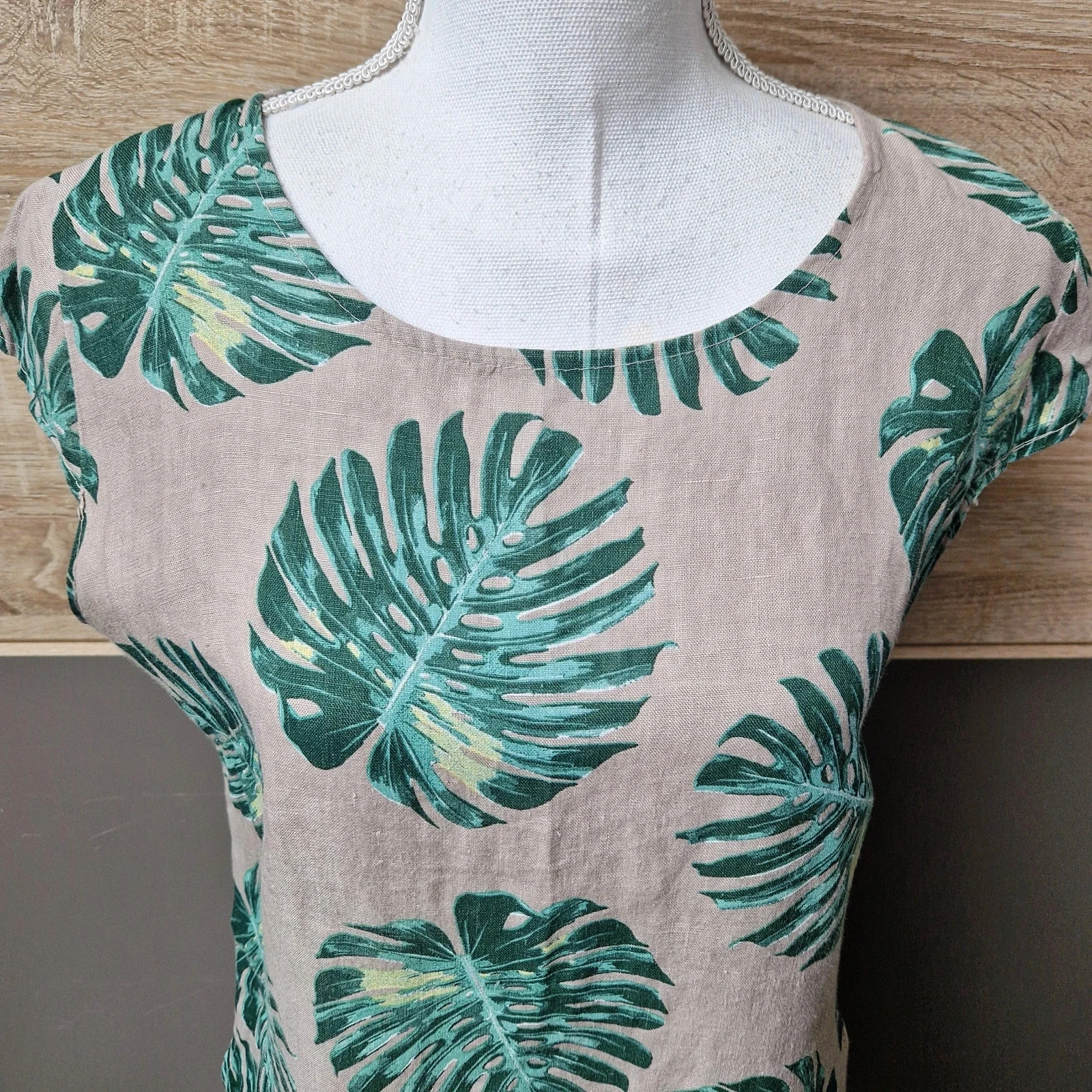 Vestido de verão de linho Made in Italy Tamanho S – photo 2
